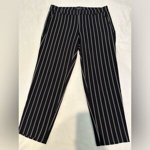 Liverpool LA Black White Stripe Pants Size 12